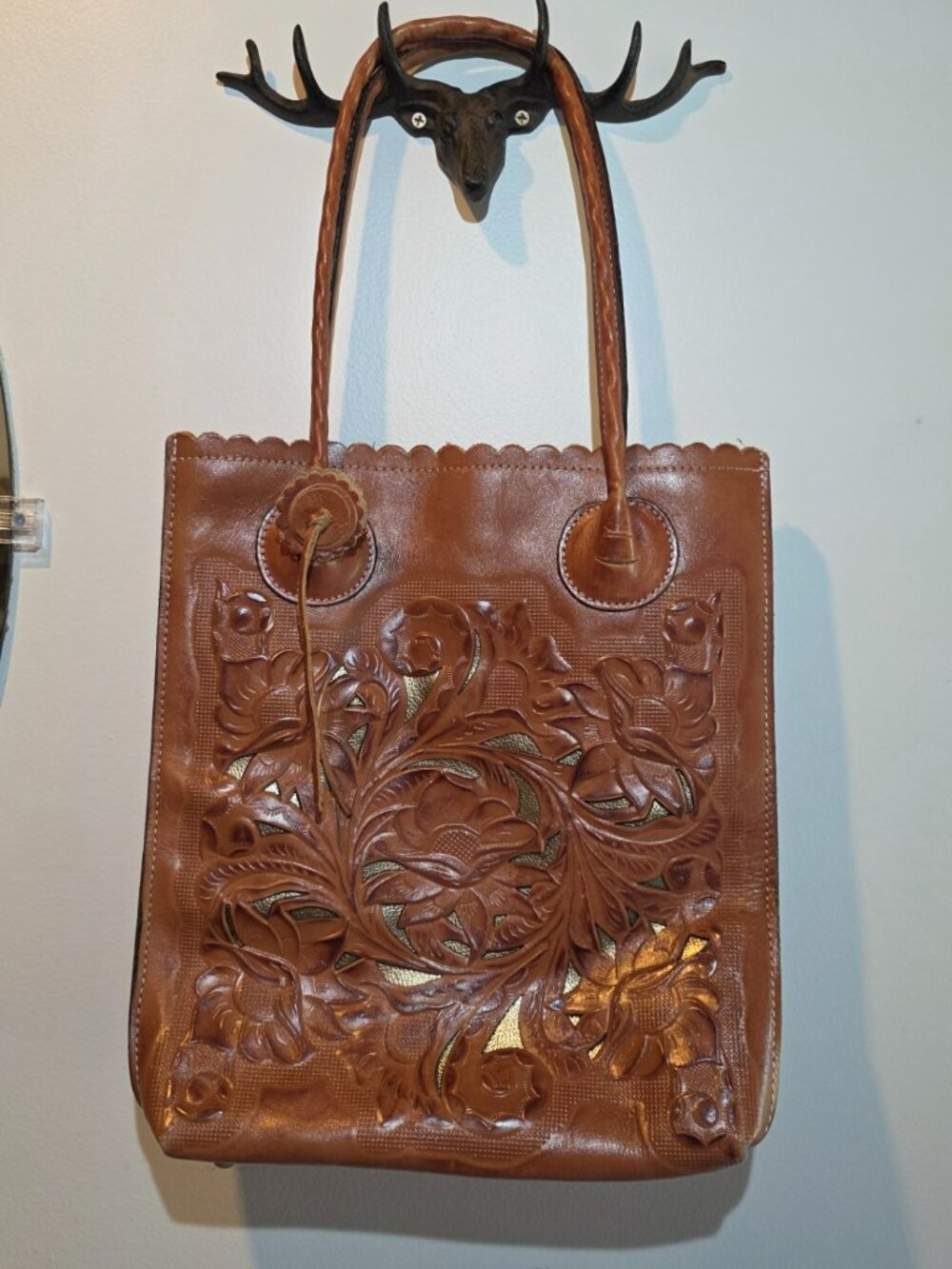 Patricia Nash Brown Tooled Leather Tote